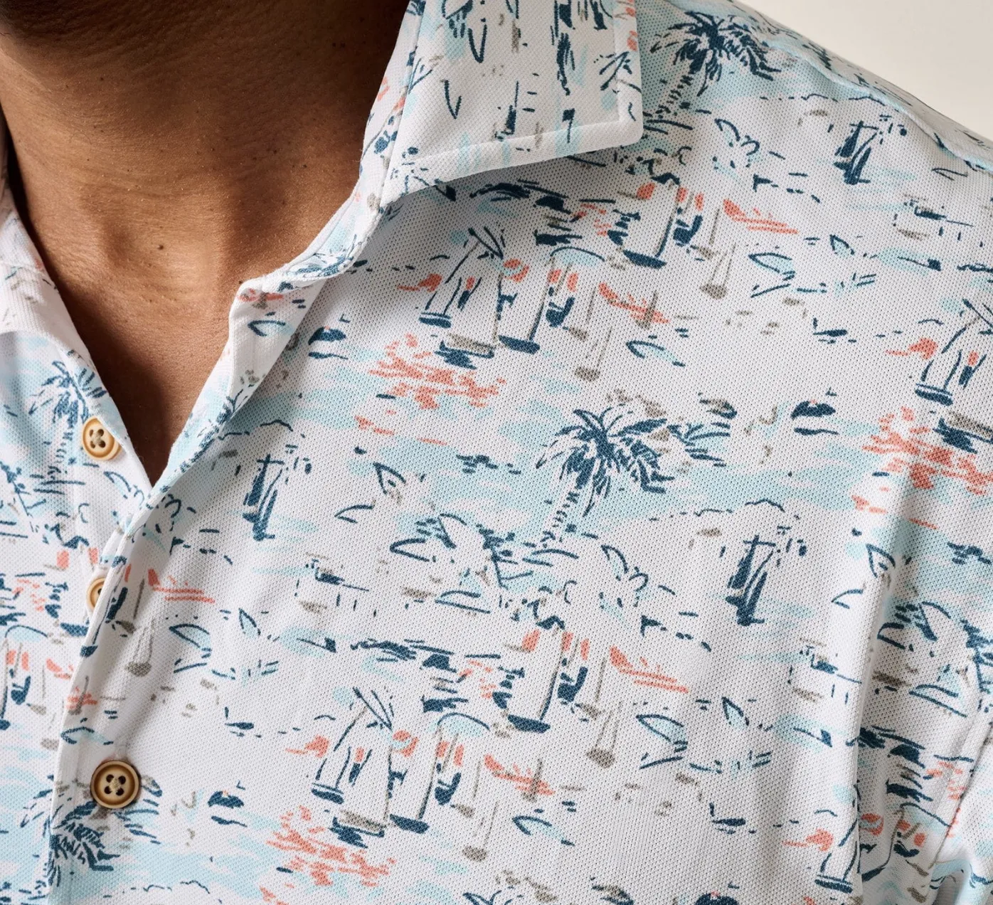 Making Waves Button-Up Shirt Non Static Finish Standalone Option