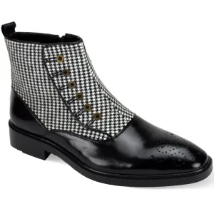 Silent Office velvet feel Giovanni Houndstooth Quarter Boots