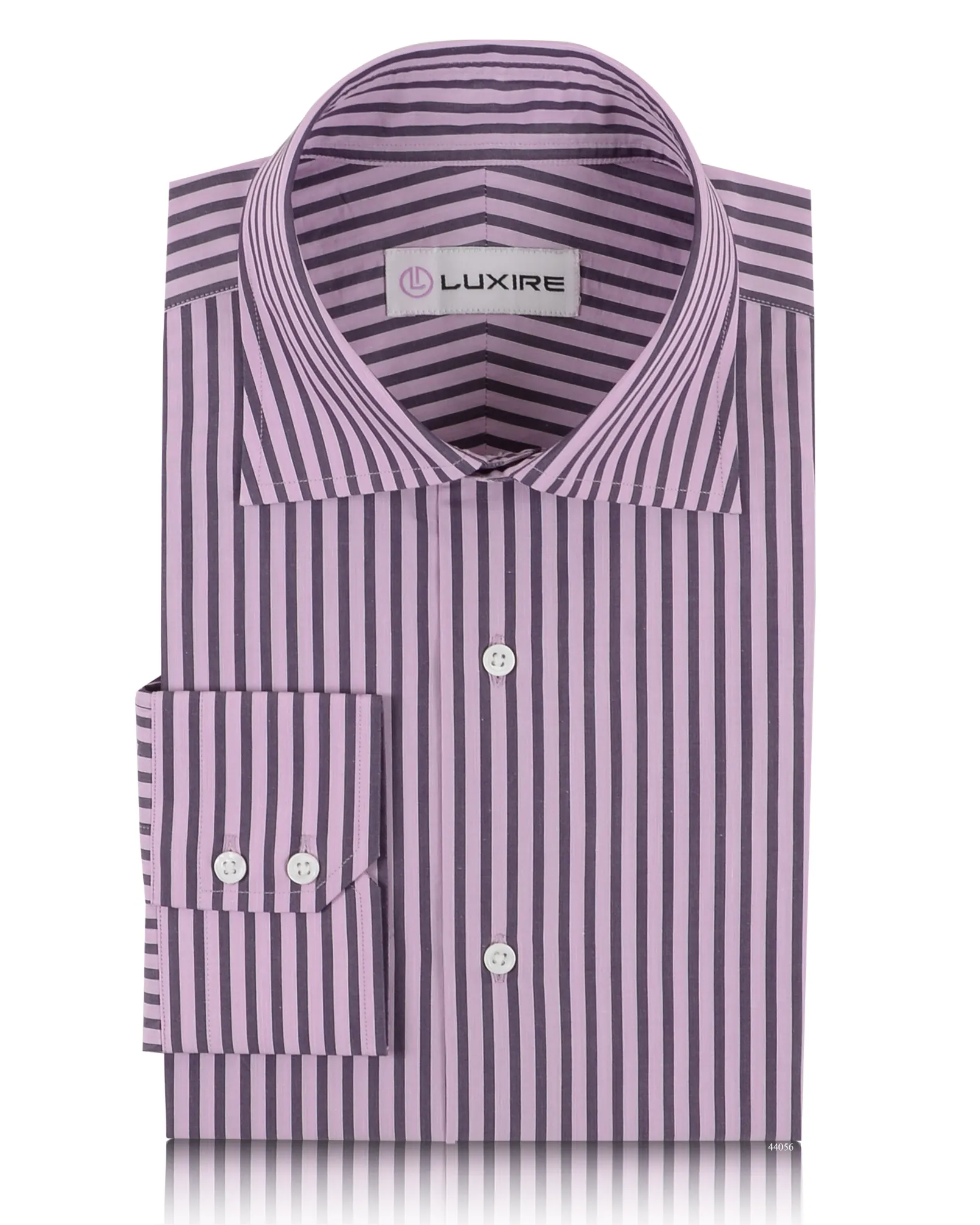 Aubergine Pink Bengal Stripes Shirt Layered Hemline