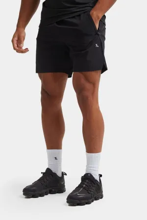 Training Shorts in Black Durable Material hypoallergenic