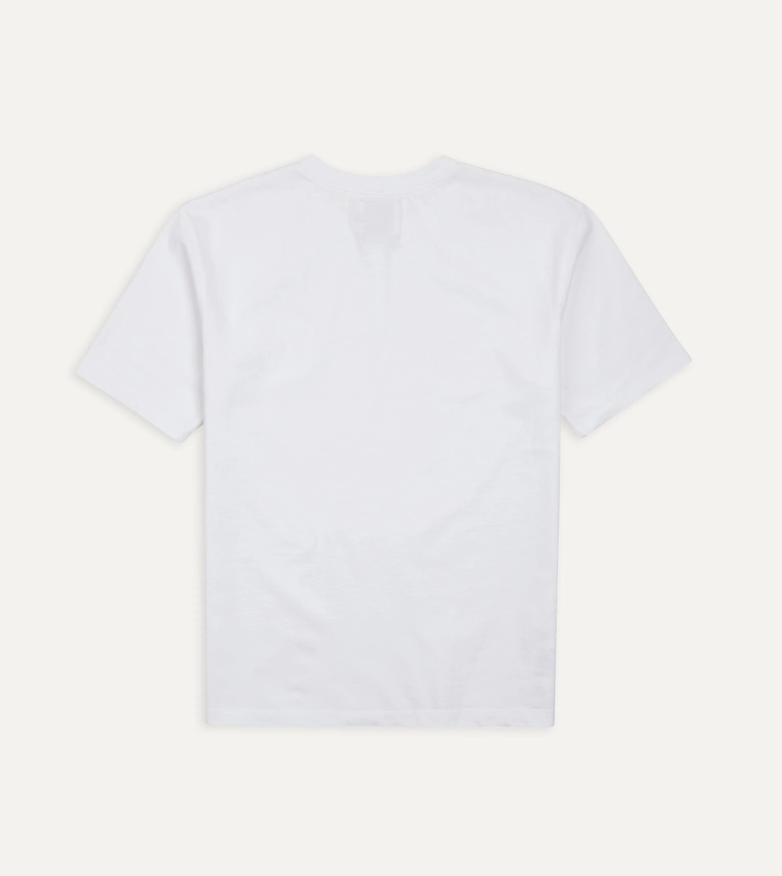 White Cotton Crew Neck Hiking T-Shirt Office Attire FunctionalPockets