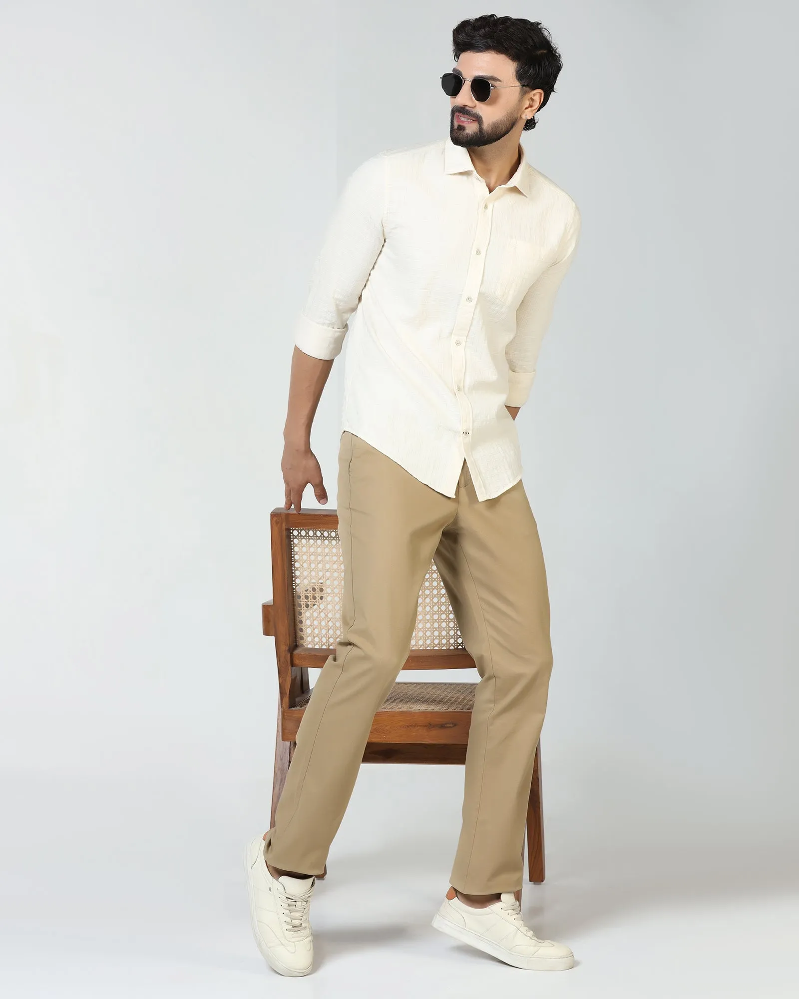 Moisture wicking Stretchy Material Khaki Textured Khakis - Murray