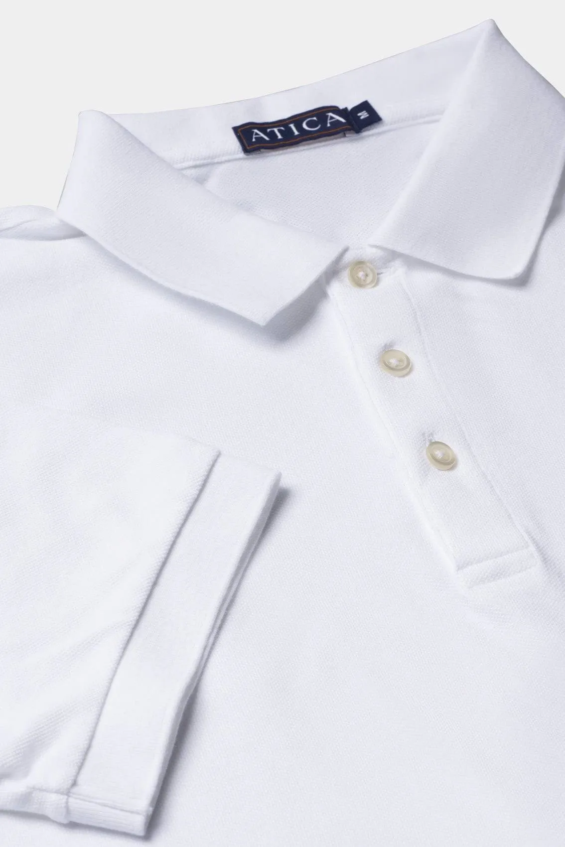 Dress Collar Performance  Short Sleeve Polo - White Smart Comfort