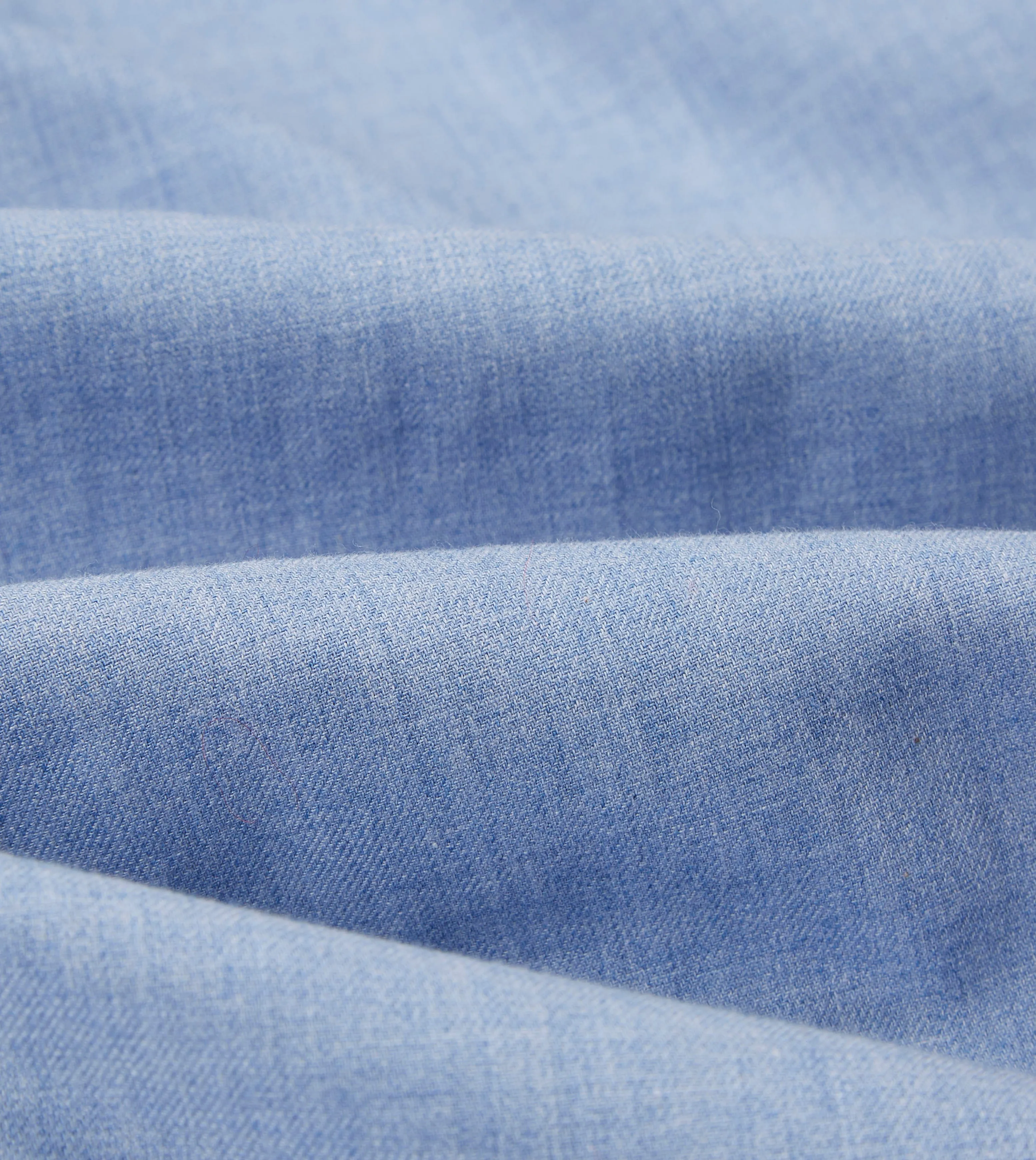 Beach Attire Light Blue Brushed Cotton Button-Down Shirt