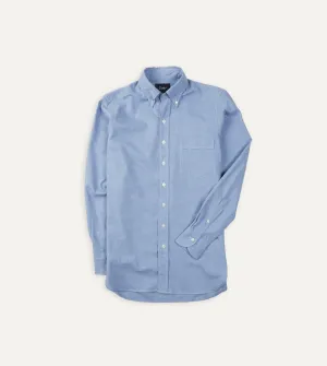 Light Blue Brushed Cotton Button-Down Shirt Gym Appropriate Street Style