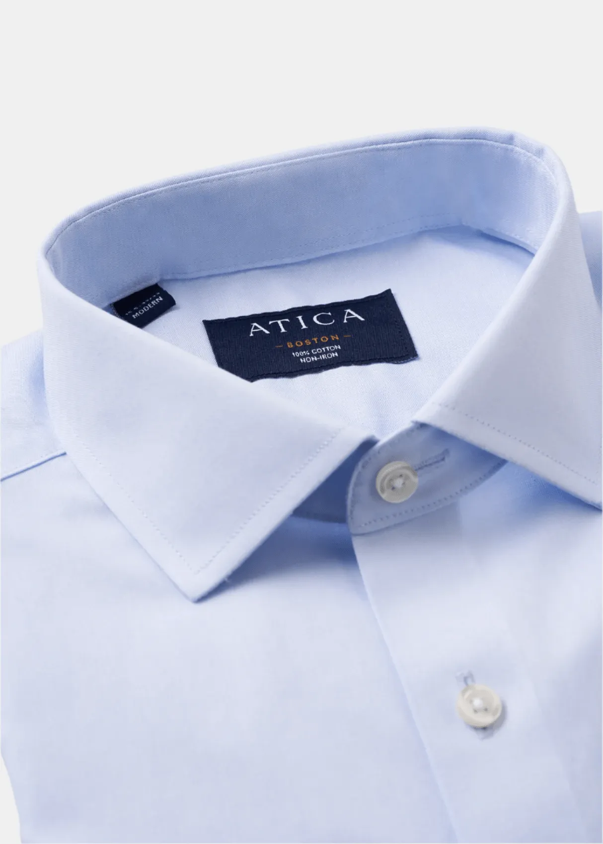 Boston Light Blue Pinpoint Shirt Glossy Texture