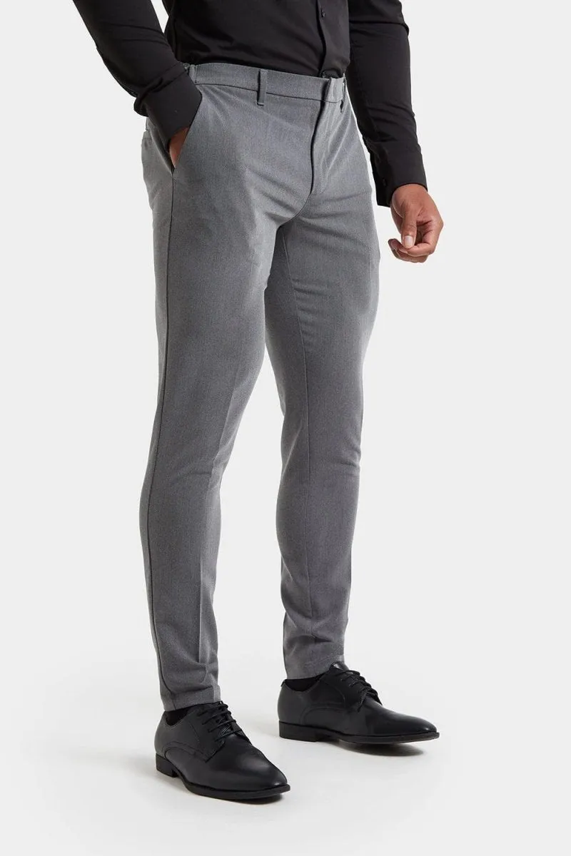 Athletic Fit Essential Pants in Charcoal Slim Wear Design QuickDryTech