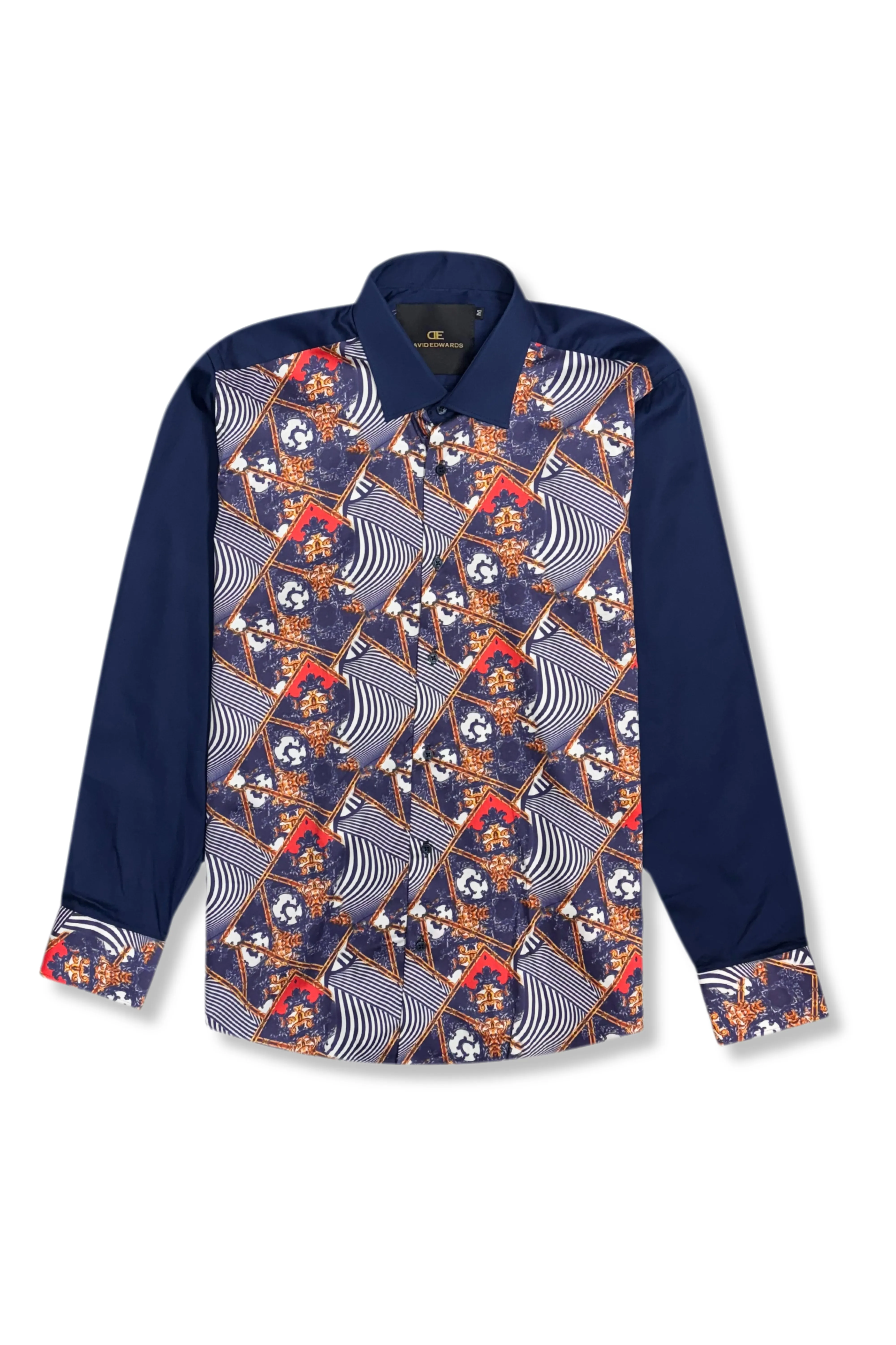 Davidson Long Sleeve Button Down Shirt Professional Fit StainReleaseCoating