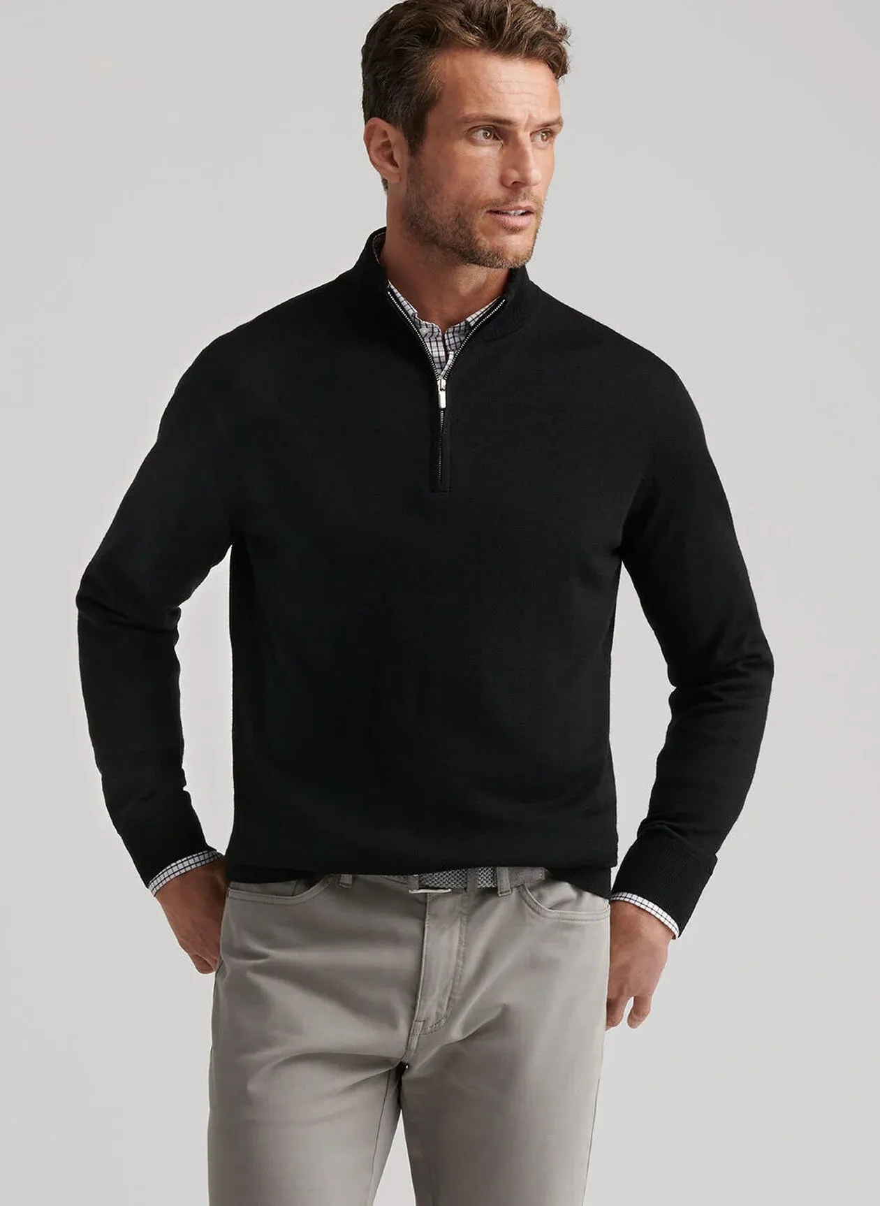 Relaxed Cut SkinFriendlyElastic Autumn Crest Quarter-Zip