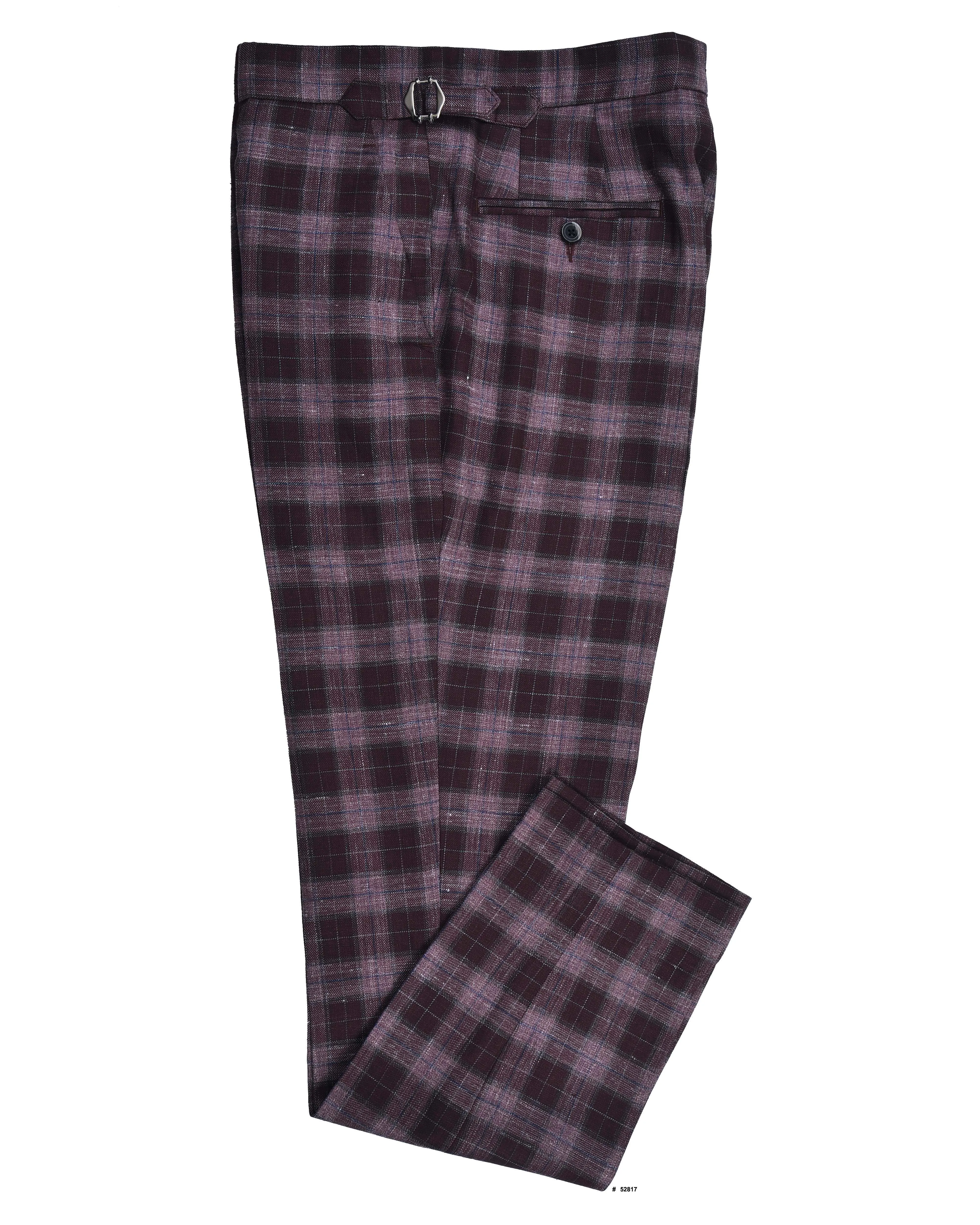 Sleek Look EThomas Voilet Silver Mulberry Tartan Plaid