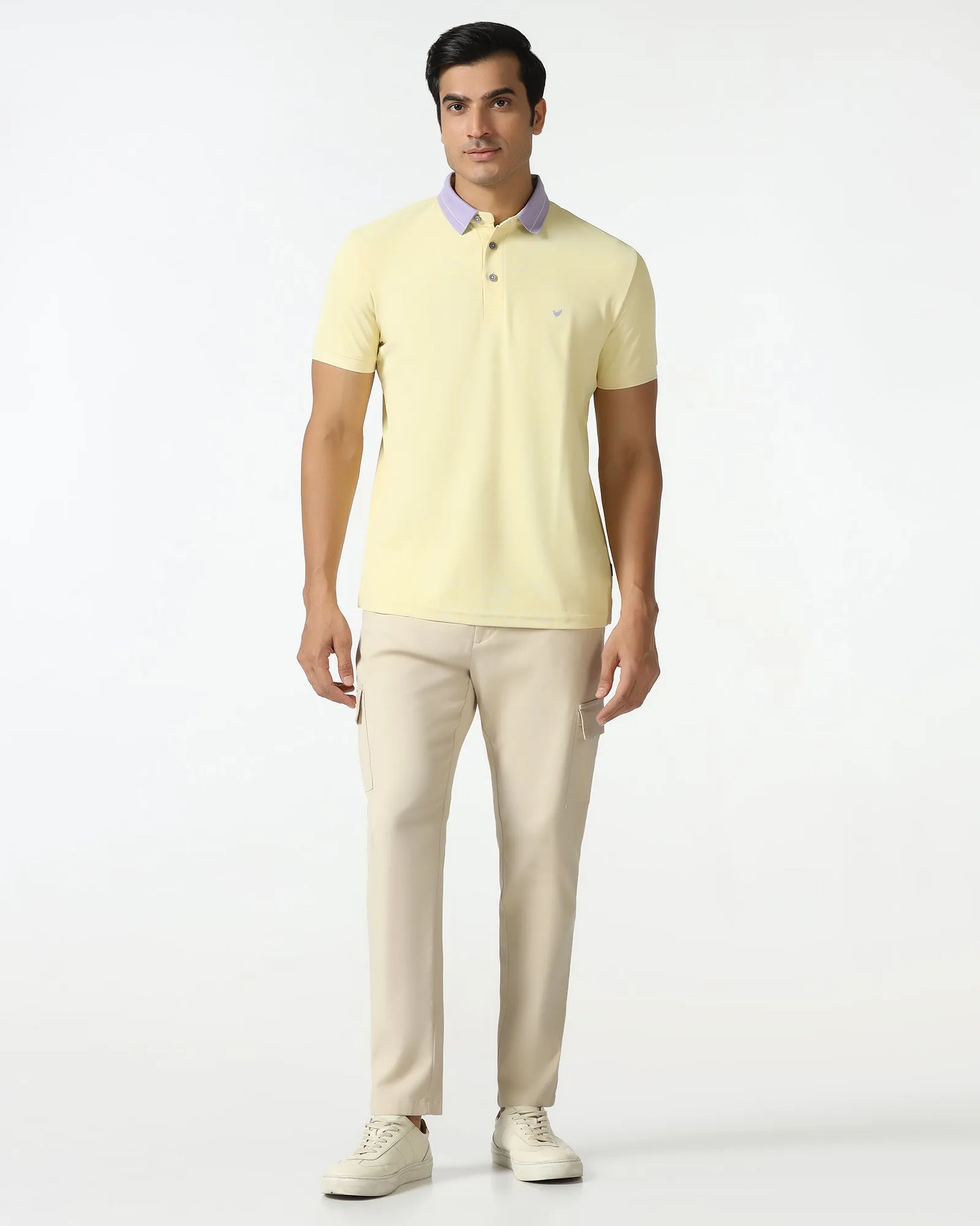 Luxe Look TechPro Sneaker Fit Casual Beige Solid Khakis - Andy