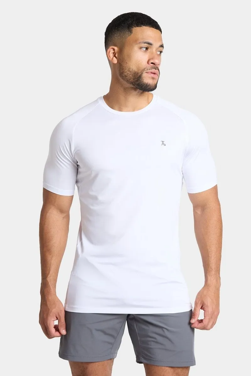 Training Top in White Timeless Fit Easy Care Fabric