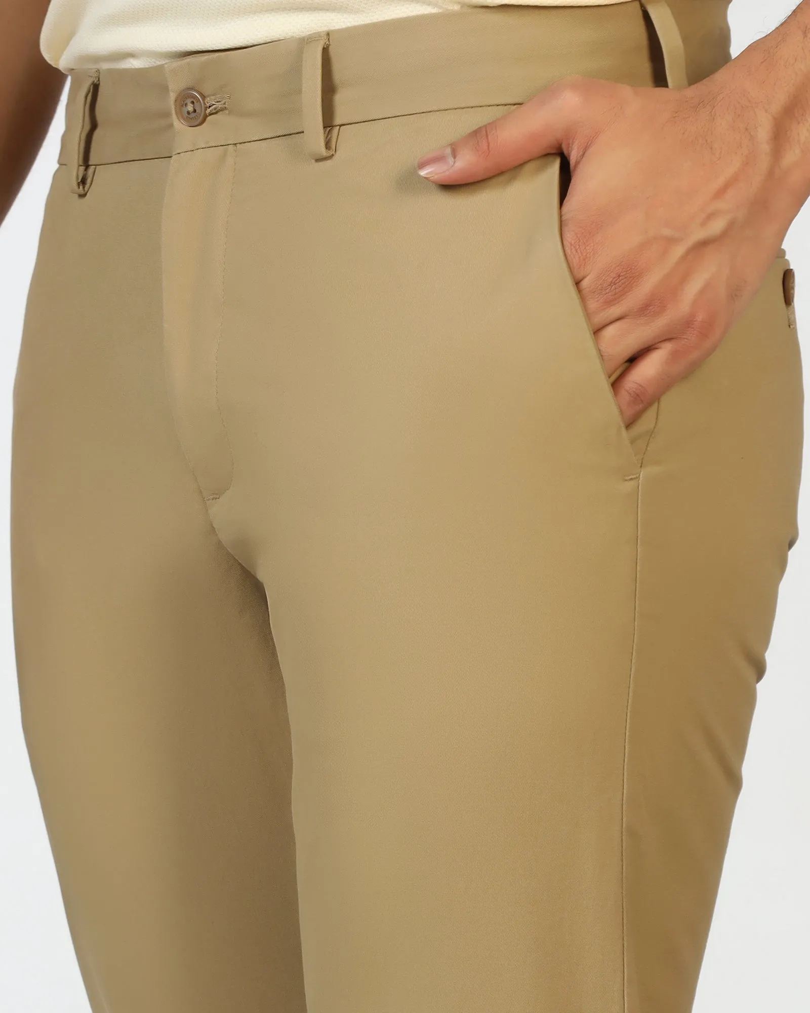 Khaki Solid Khakis - Mario Tall Length