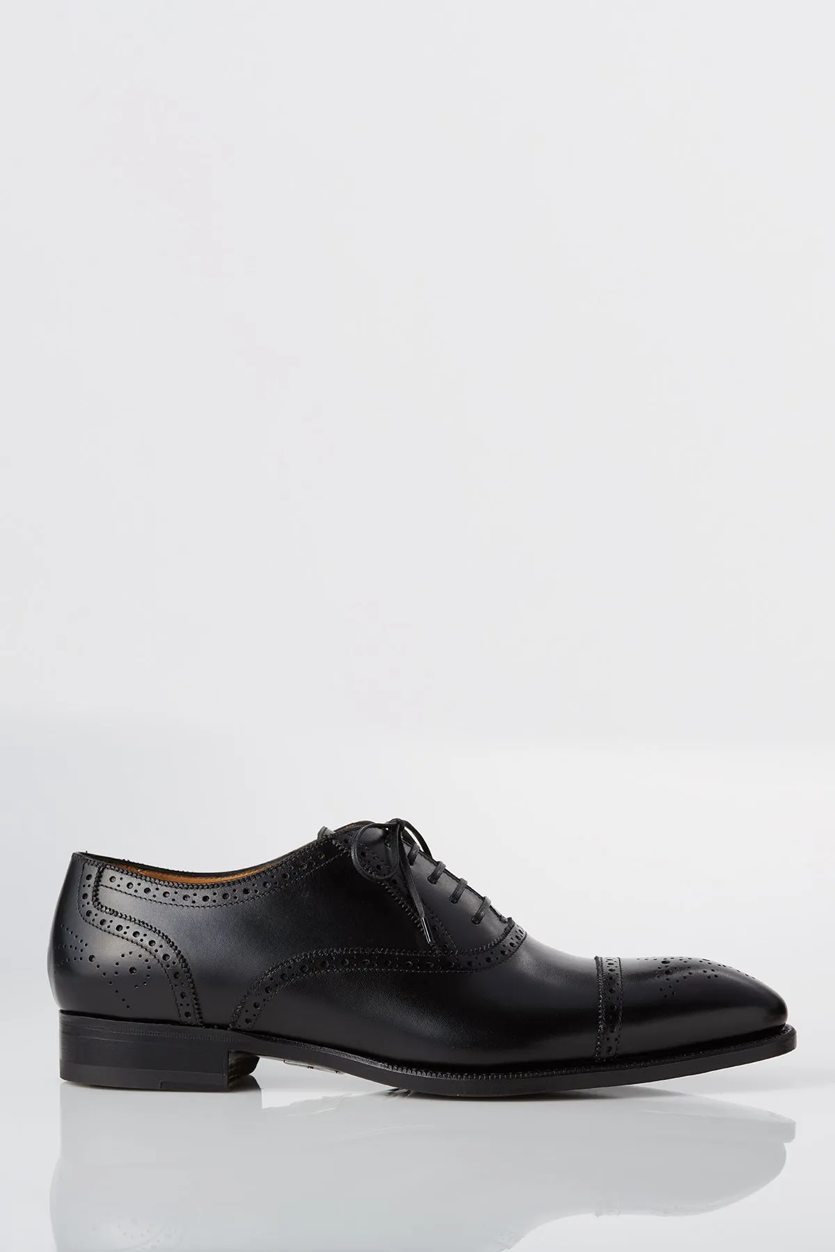 Dad Pick Stable David August Leather Brogue Oxford in Black