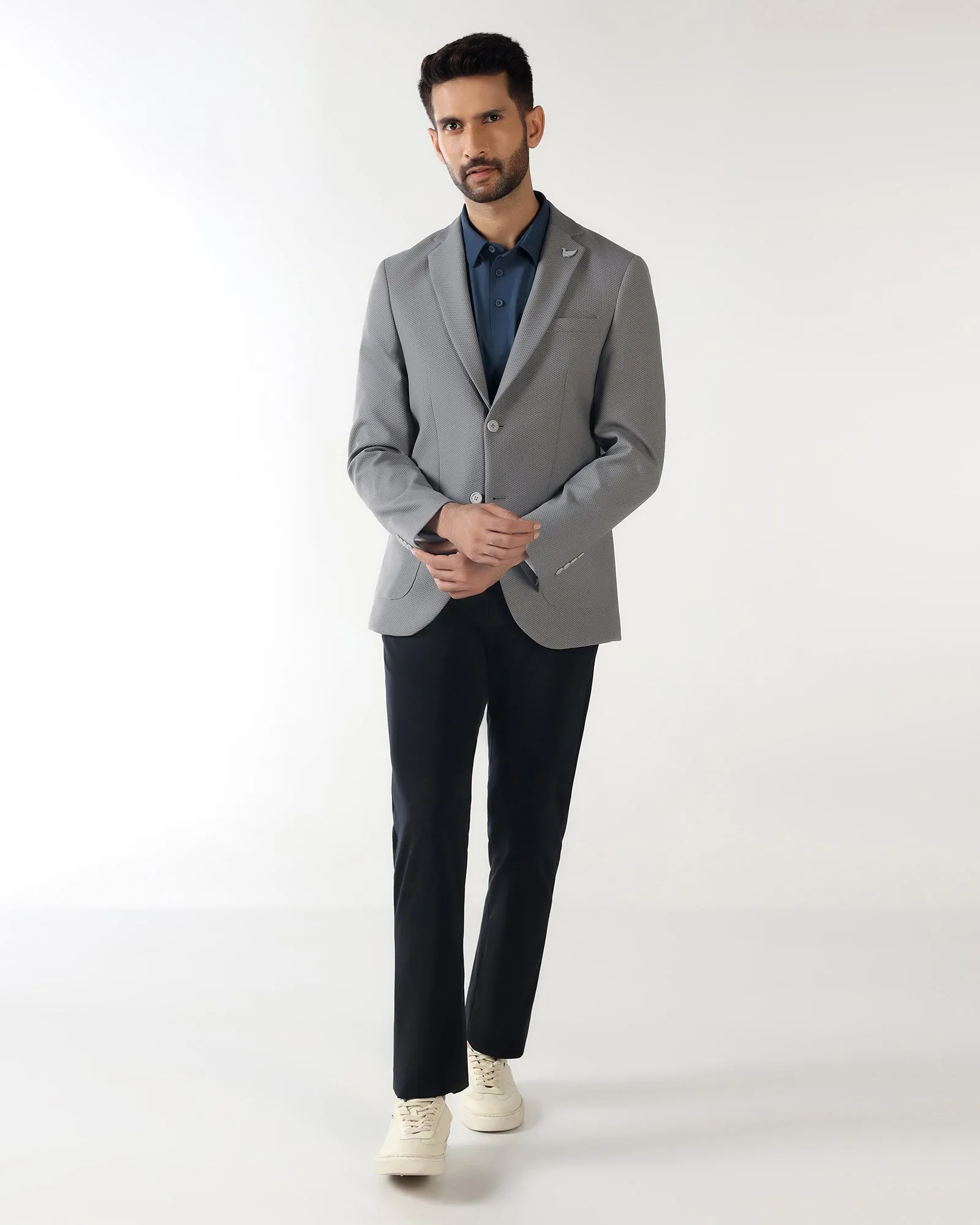 Interchangeable Liners Adjustable Hem Dark Grey TechPro Textured Blazer - Bowmore