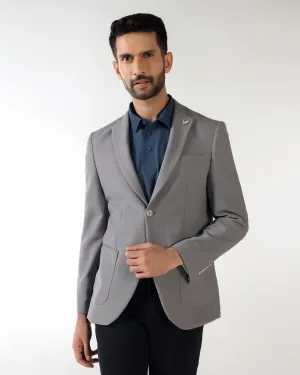 Easy Layering Breathable fabric tech Dark Grey TechPro Textured Blazer - Bowmore