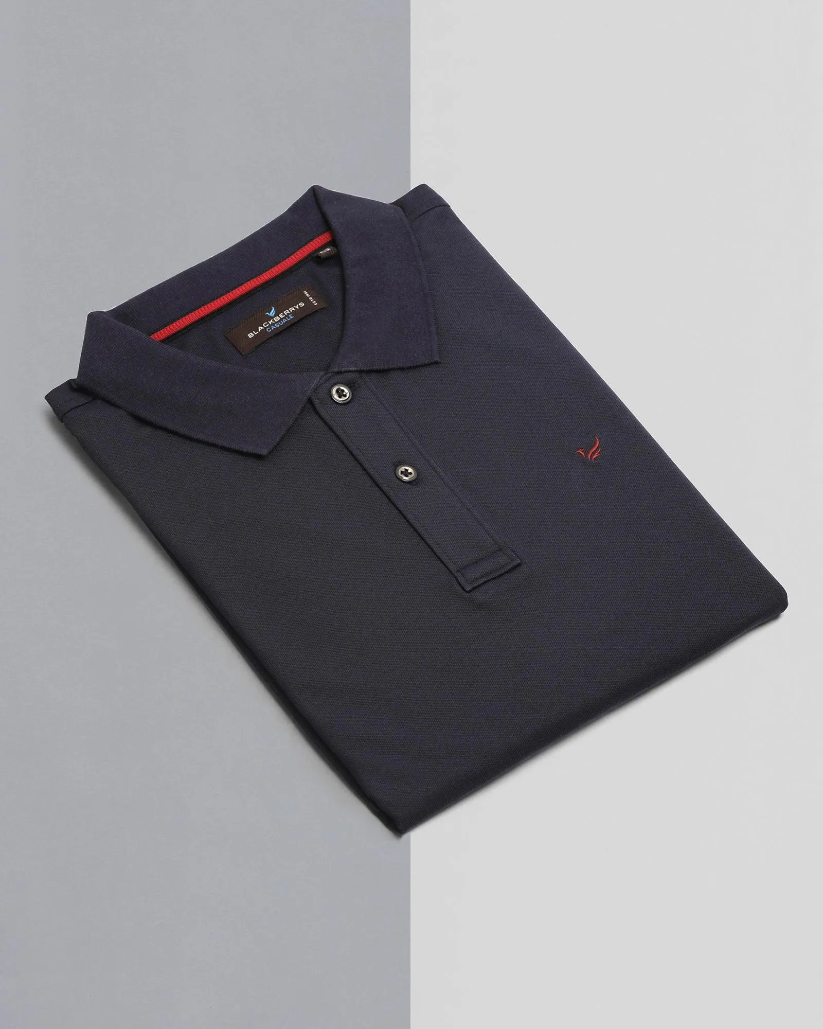 Sporty Layer Navy Must Haves Solid Polo - Yukii
