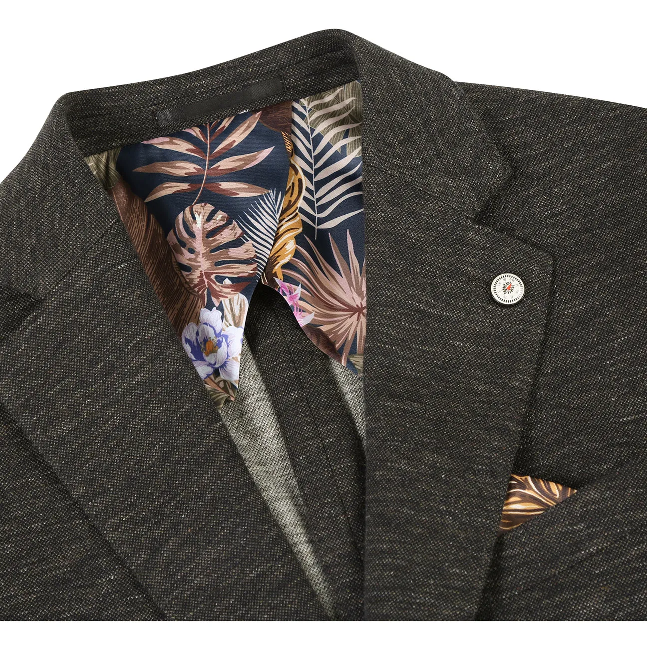 Functional Piece Pellagio Men's Half Canvas Blazer Dark Brown PF24-3