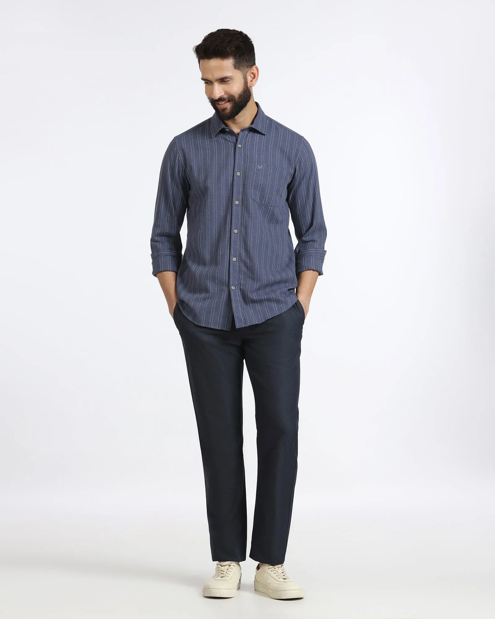 Work From Home Blue Stripe Shirt - Numo