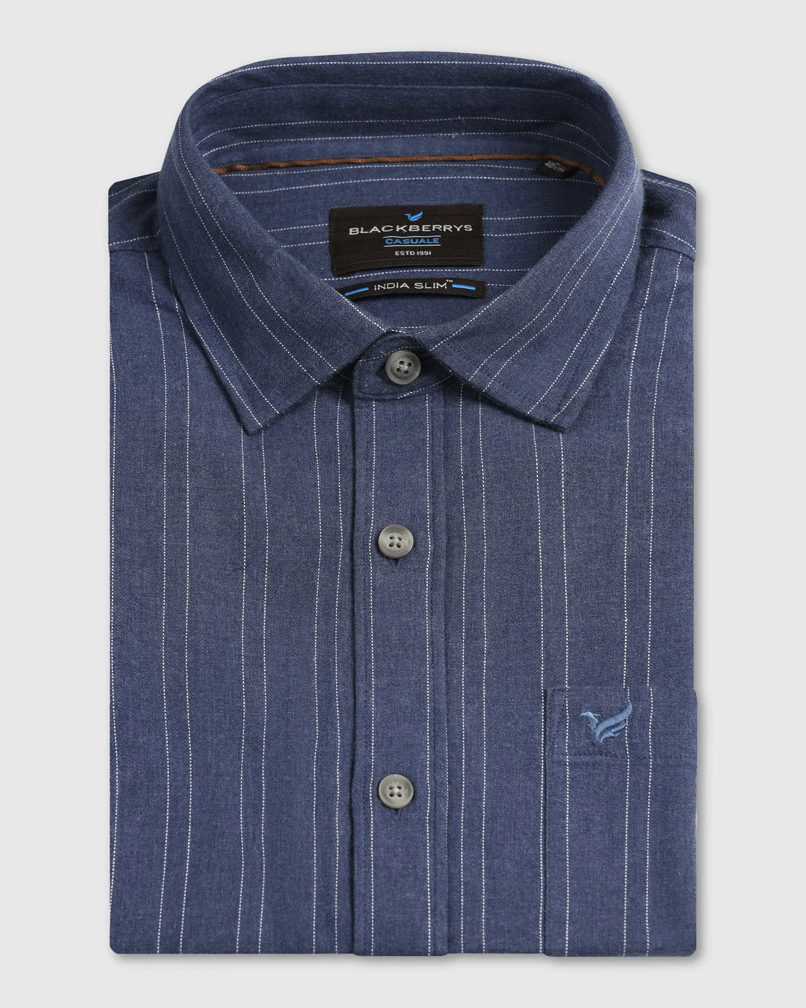 Blue Stripe Shirt - Numo Iconic look