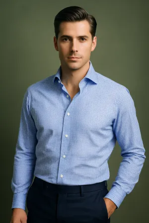 Easy Styling Sky Blue Gingham