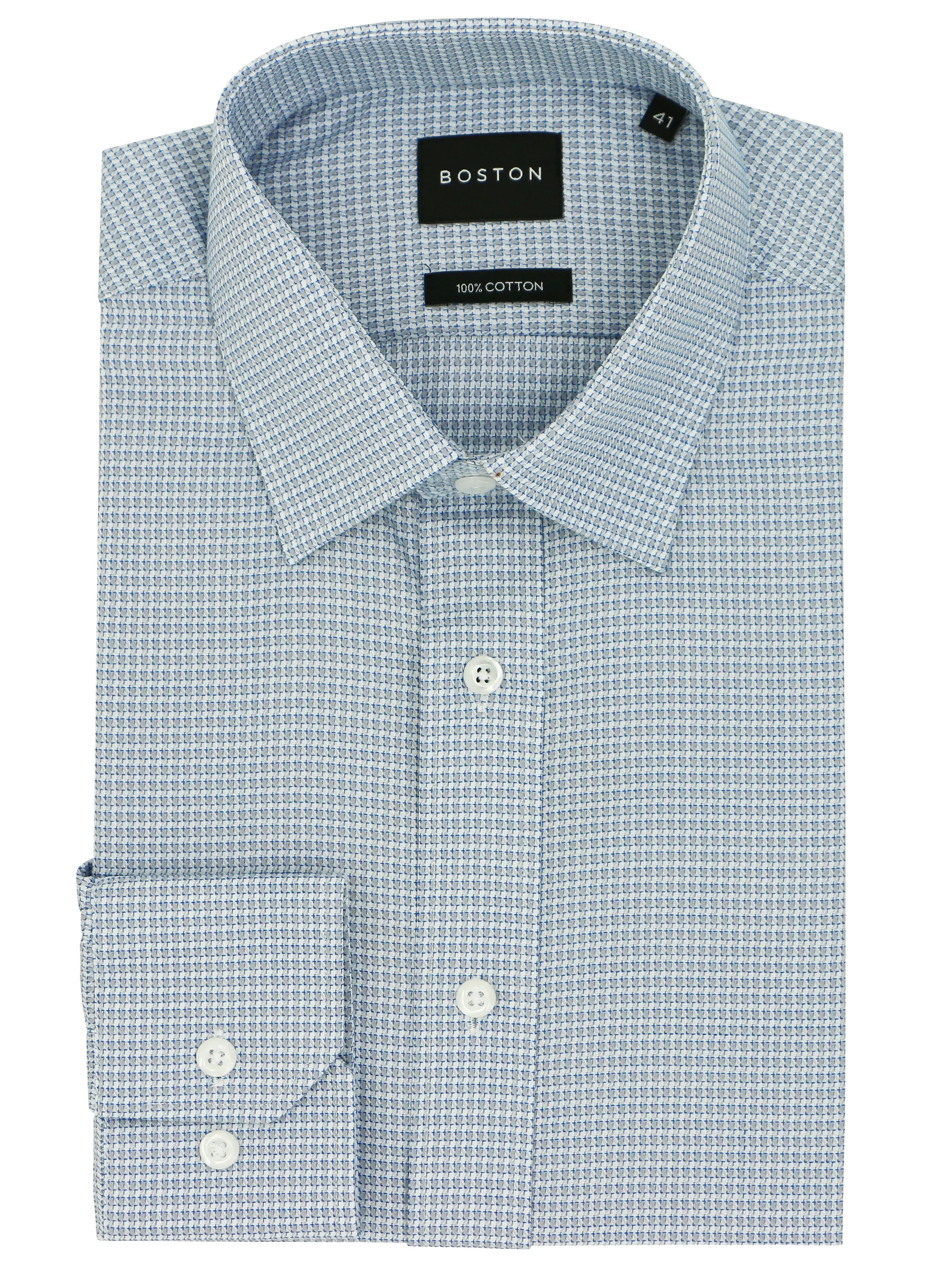 Workwear Essential Liberty Business Light Blue Checked Shirt
