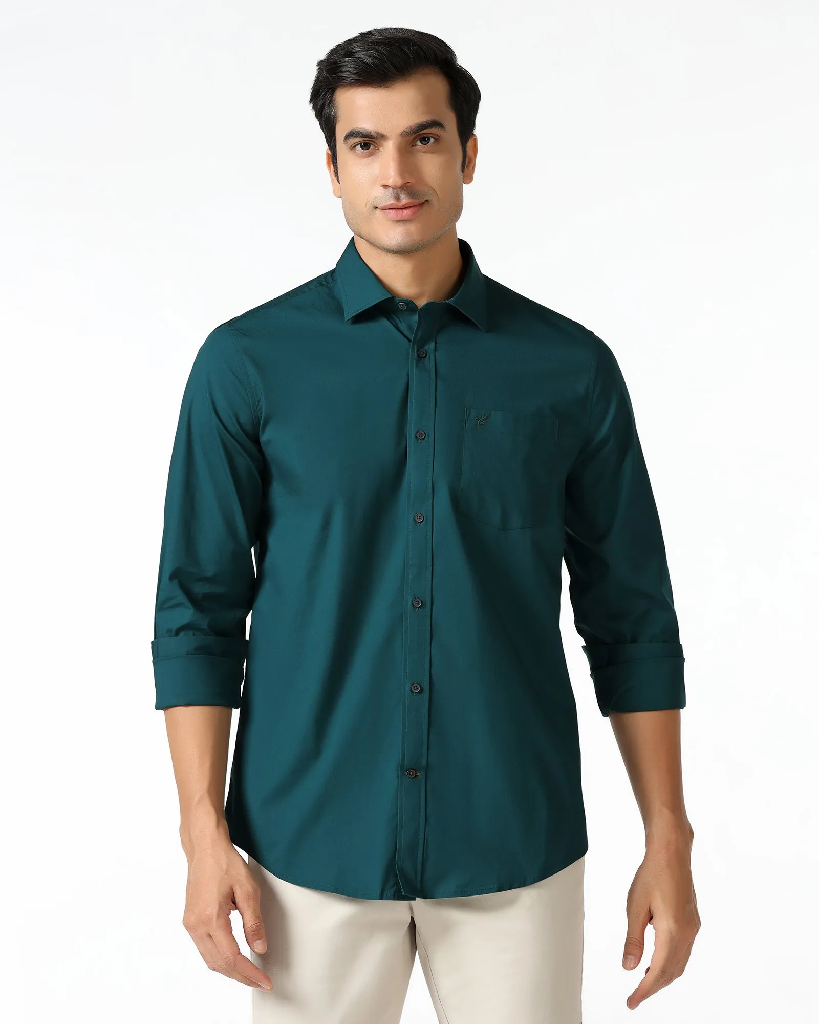 Corporate Retreat Subtle Details Beetle Solid Shirt - Lujo