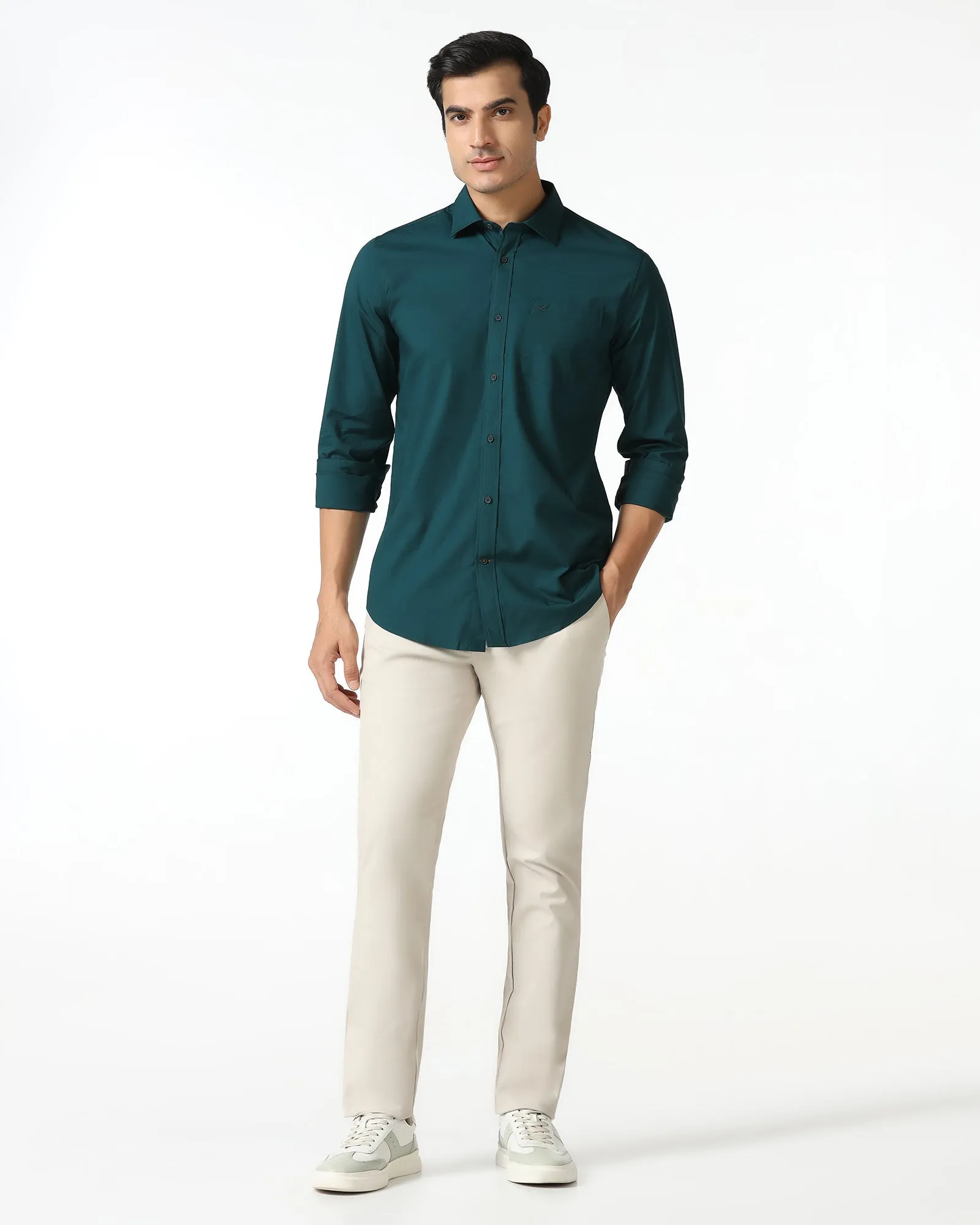 Multipocket Style Beetle Solid Shirt - Lujo