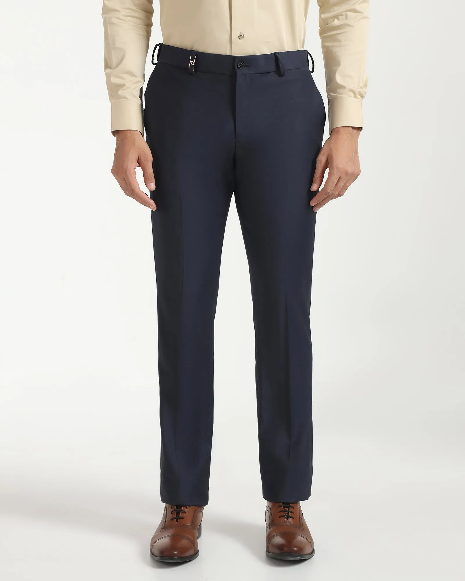 Trail Ready Weather Ready Slim Comfort B-95 Luxe Formal Navy Solid Trouser - Lamborghini