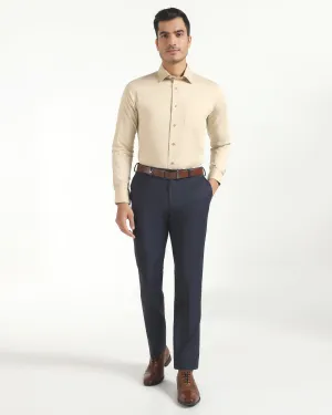 Slim Design Stretchable Fit Slim Comfort B-95 Luxe Formal Navy Solid Trouser - Lamborghini