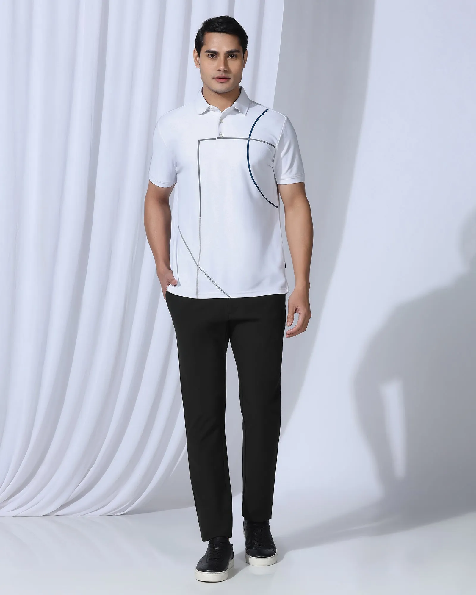 Lightweight Layer Functional Ease TechPro Slim Fit B-91 Casual Black Solid Khakis - Gary