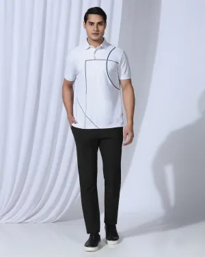 Lightweight Layer Functional Ease TechPro Slim Fit B-91 Casual Black Solid Khakis - Gary