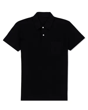 Jade Black Polo T-shirt Breathable Top