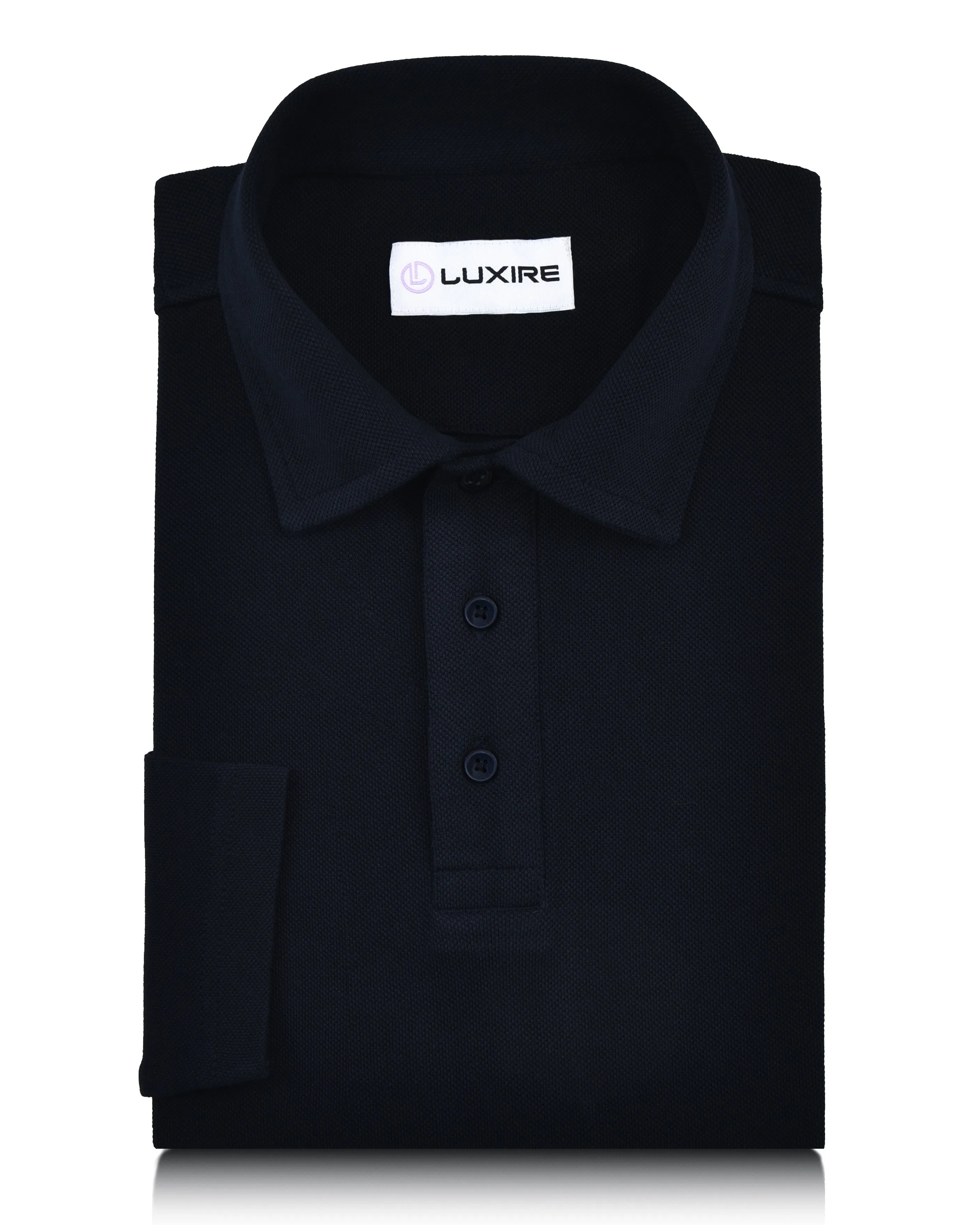 EZS Aria Navy Long Sleeve Polo Chic Vibe