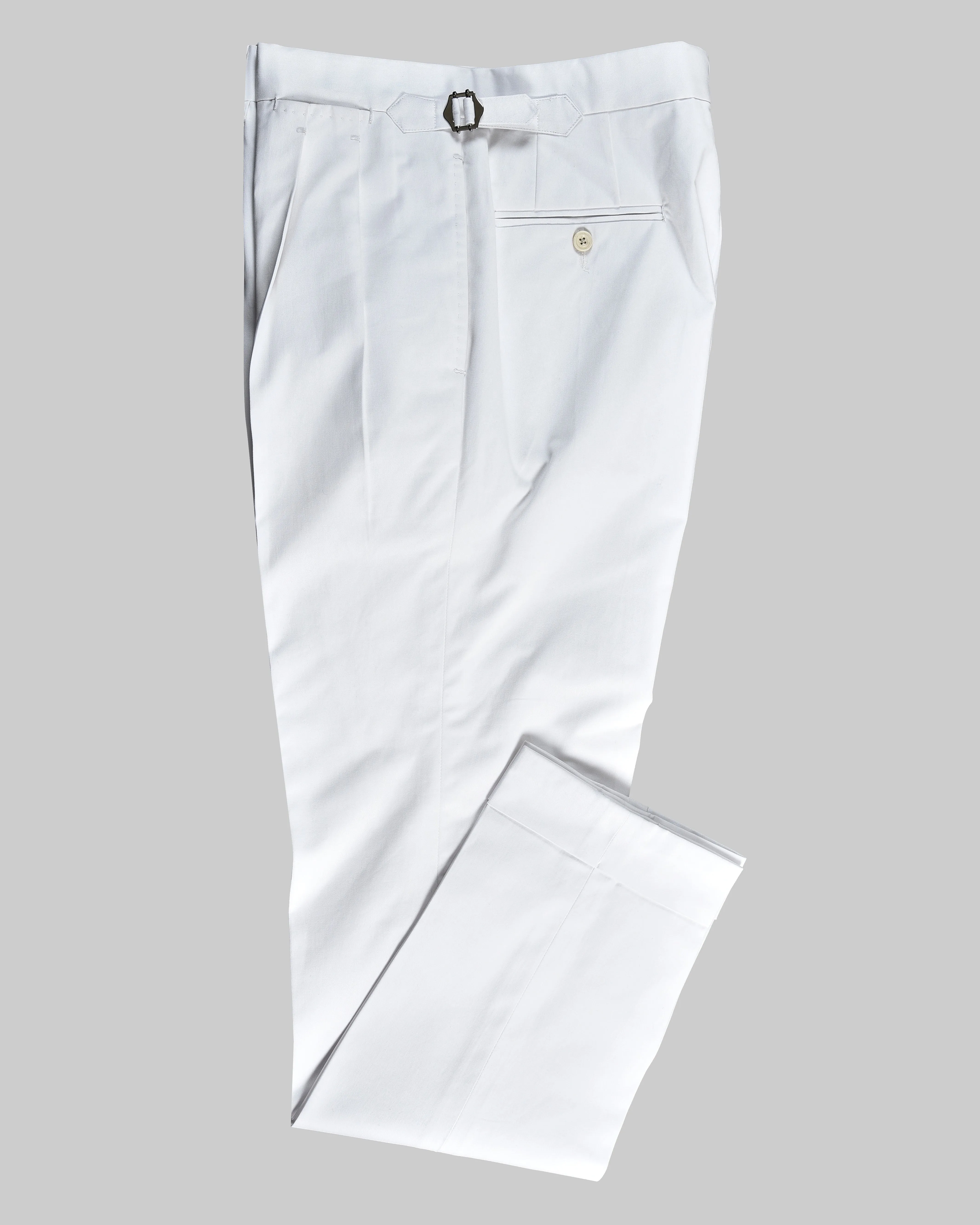Cotton: White Summer Twill Dress Pant Chilly Weather Fit Hygienic Inner Layer