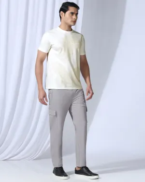 Sneaker Fit Casual Grey Solid Khakis - Lite Durable Twill