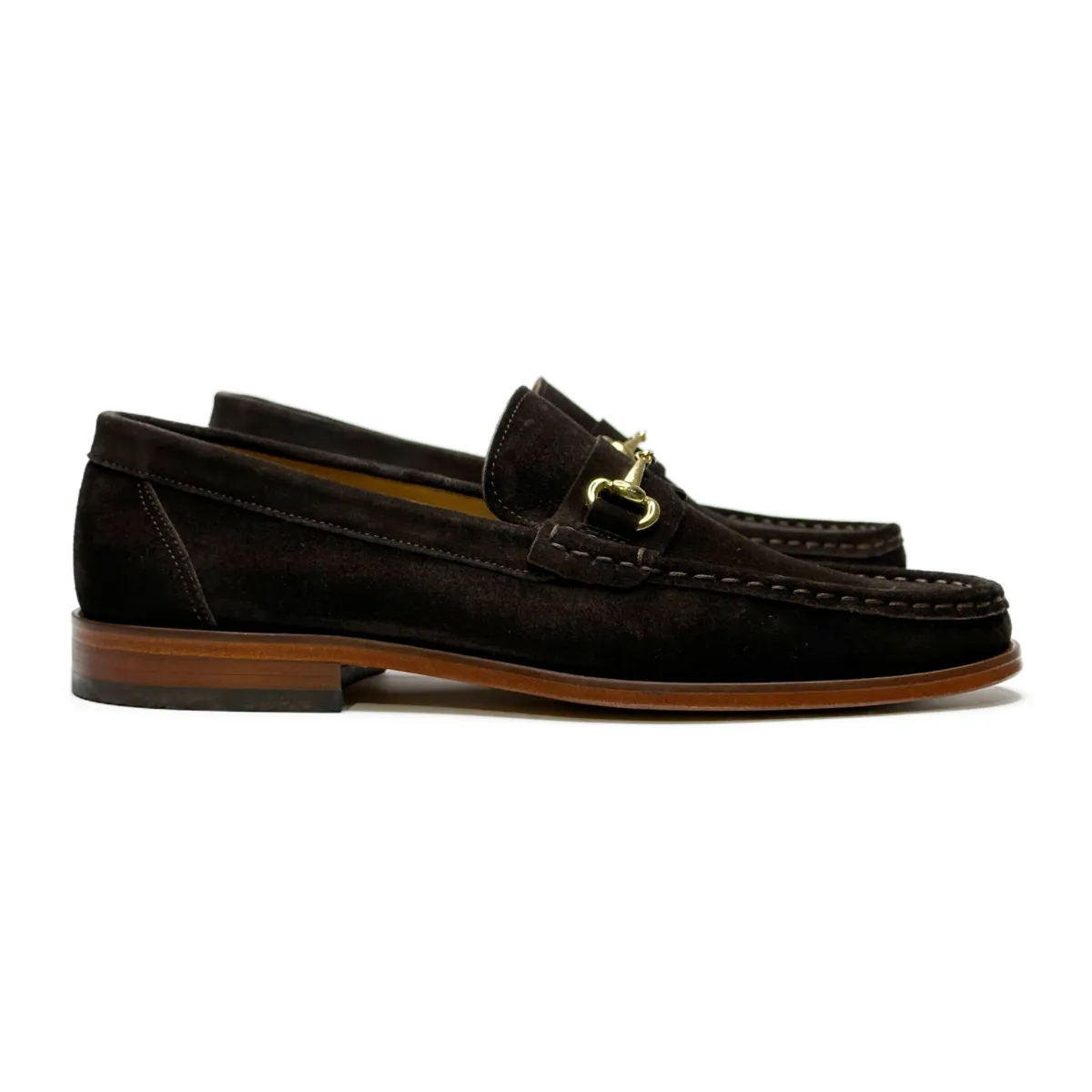 Comfortable Leather Design Dante Horsebit Slip On Loafers