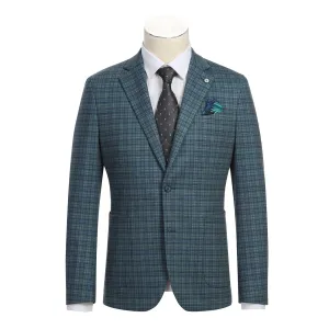 Pellagio Green Men's Half Canvas Blazer PS24-12 Camo Print City Walking Style