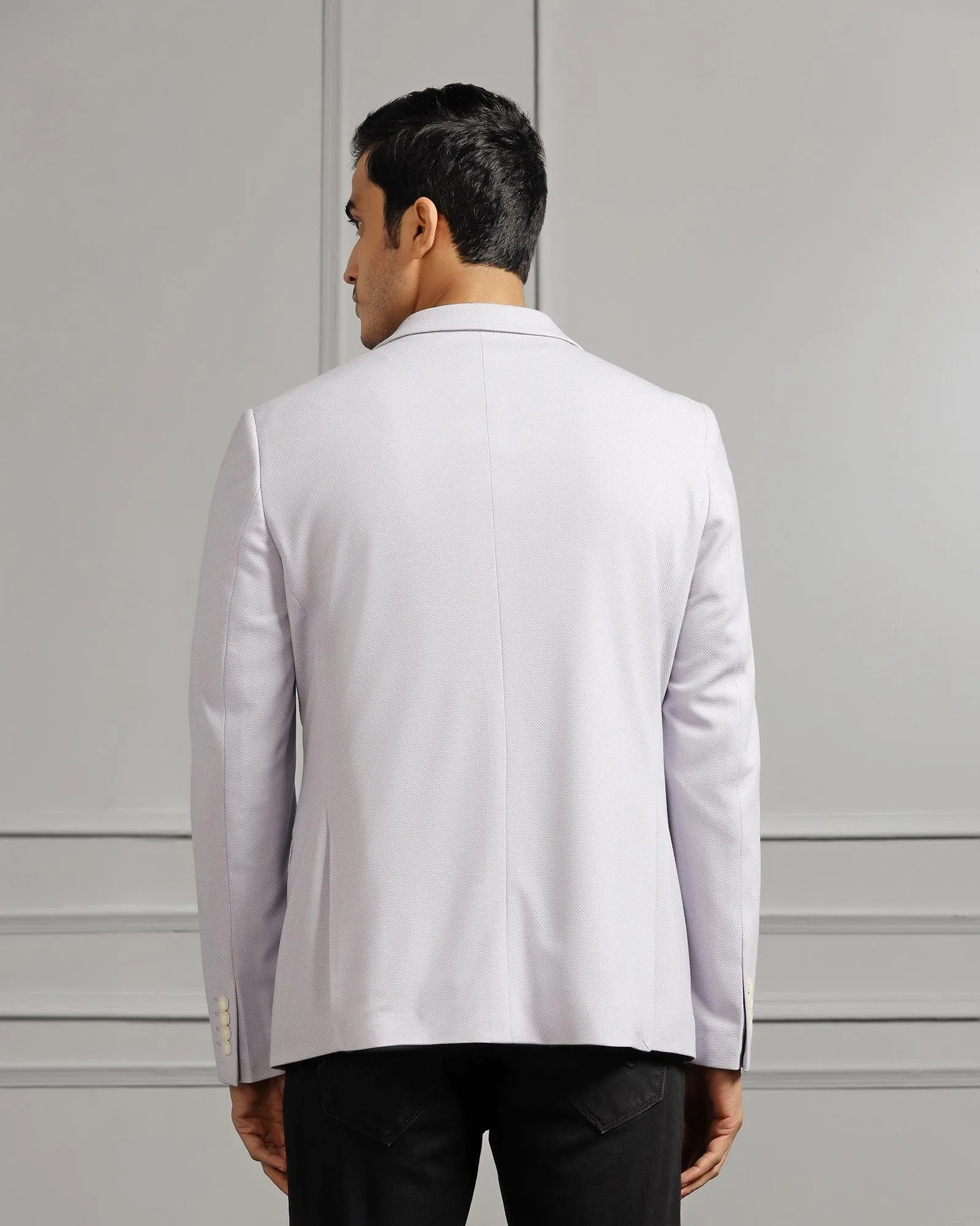 Outdoor Activity Sporty Chic Casual Lavender Textured Blazer - Ken