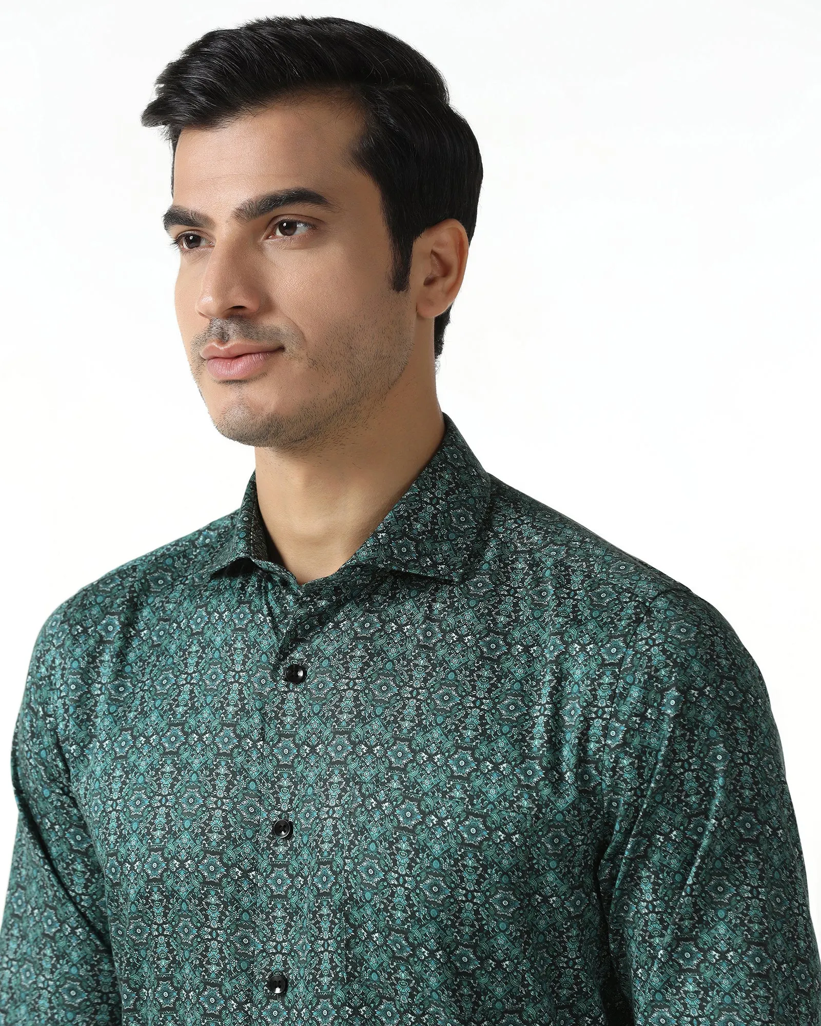 Beetle Printed Shirt - Royce Abstract print Plus size option