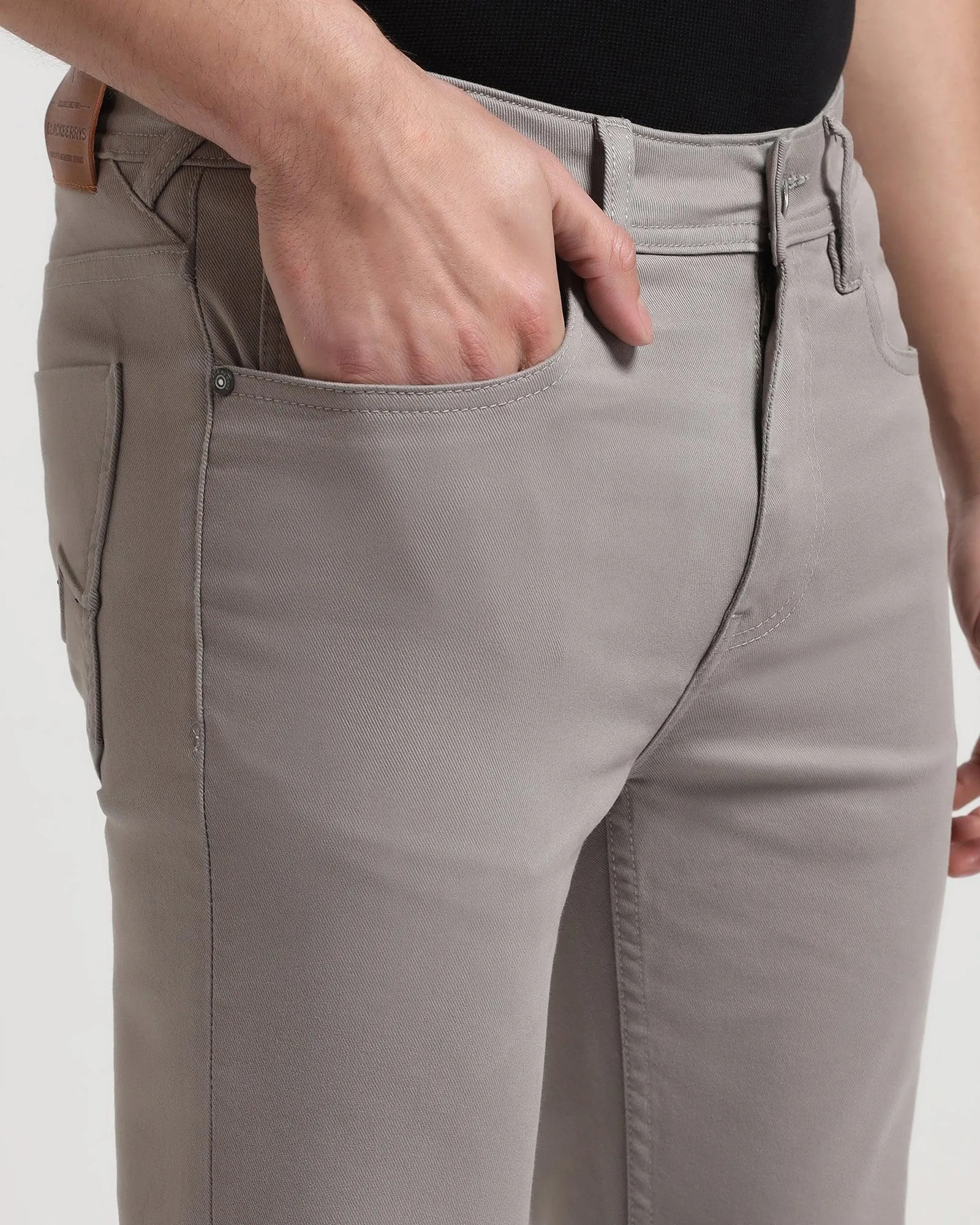 Slim Yonk Fit Grey Textured Jeans - Rene Cool Silhouette