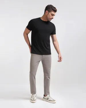 Softened Texture Total Comfort Slim Yonk Fit Grey Textured Jeans - Rene