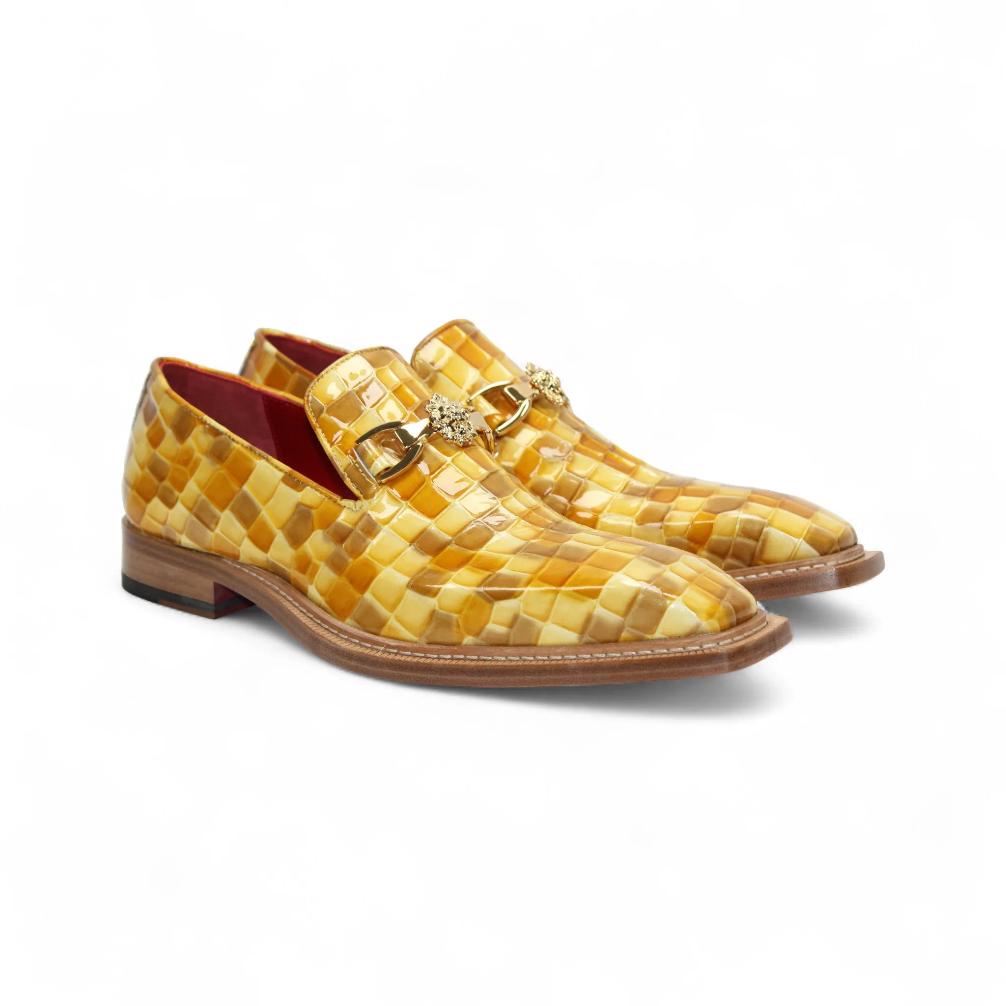 New York Emilio Franco Couture "Narciso" Yellow Combo Shoes