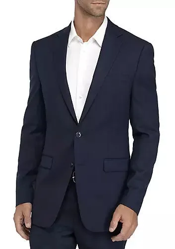 Minimalist Design Abrasion Resistant Finish Calvin Klein Ultra Slim Fit Suit in Blue/Charcoal