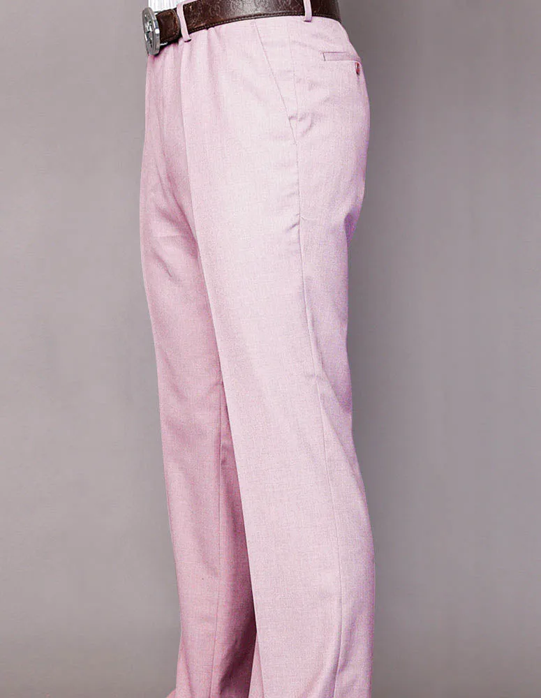 PINK MODERN FIT FLAT FRONT DRESS PANTS Breathable Comfort Essential Comfort