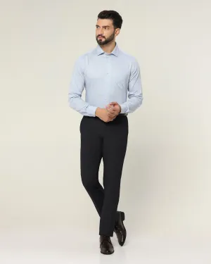 DurableBartack Casual Fit Slim Fit B-91 Formal Navy Textured Trouser - Reader