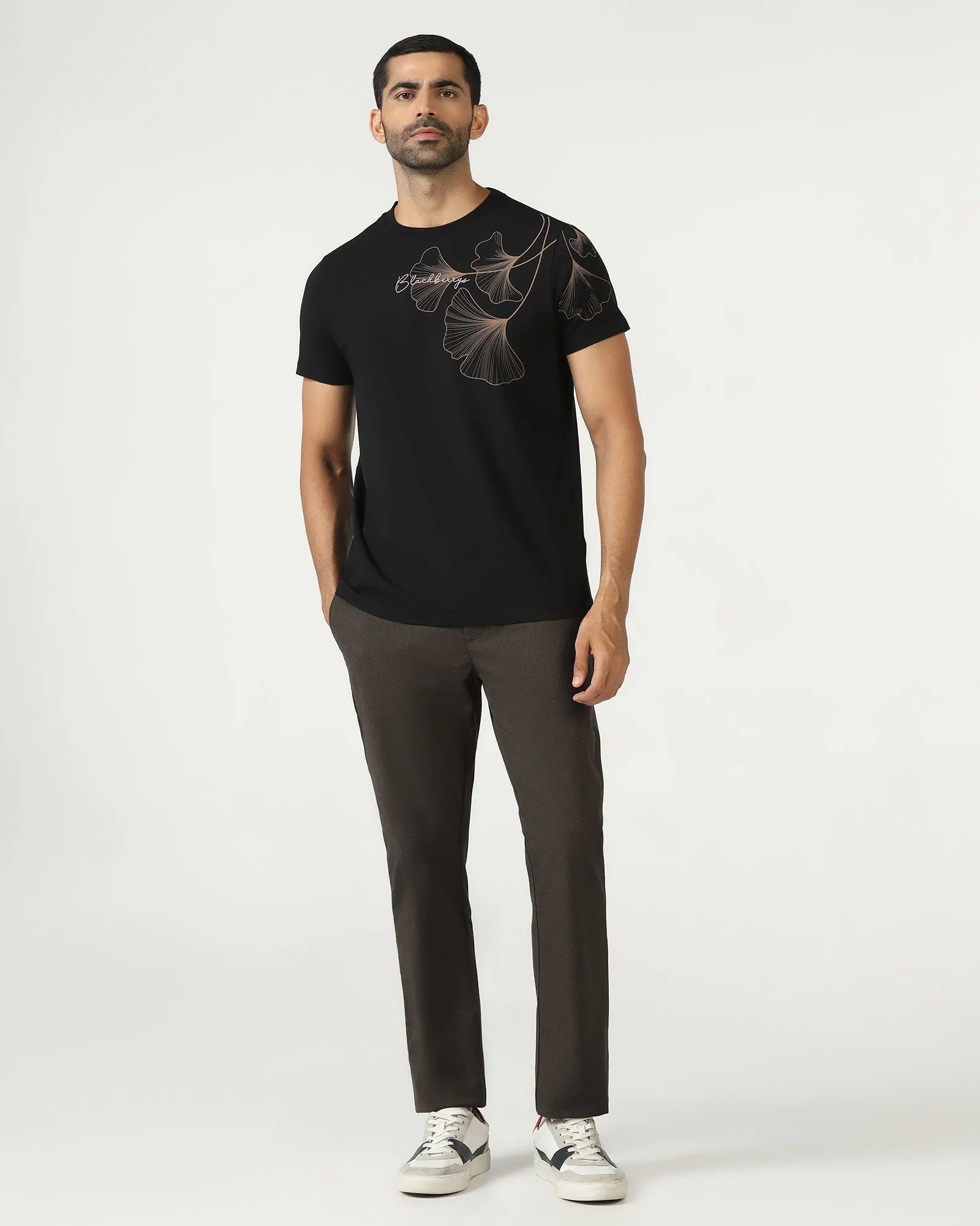 Brown Textured Khakis - Harry Move Comfort