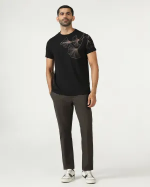 Brown Textured Khakis - Harry Move Comfort