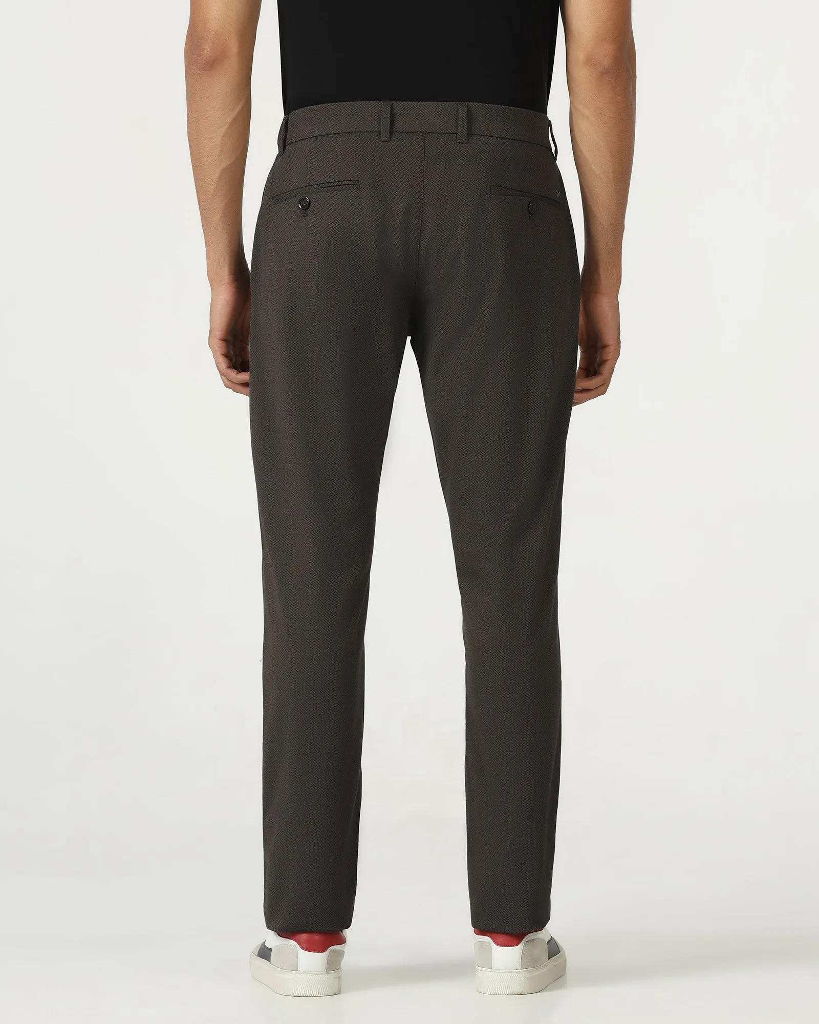 Minimal Vibe Brown Textured Khakis - Harry