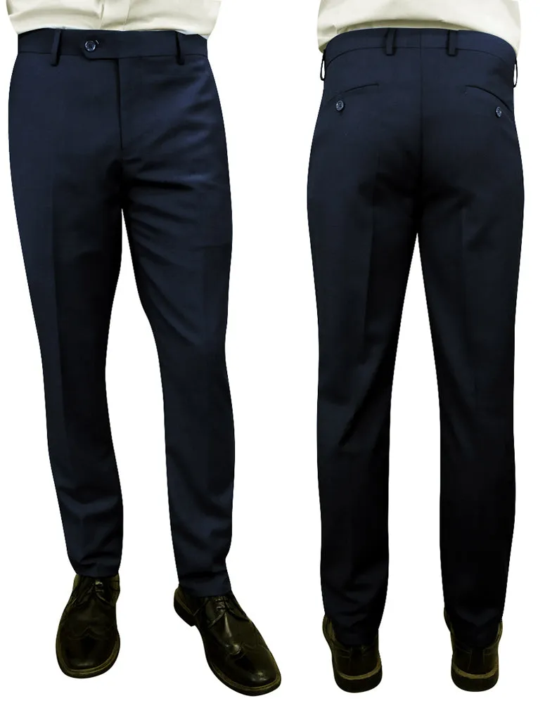 Layer Essential Double Stitched NAVY SLIM FIT DRESS PANTS